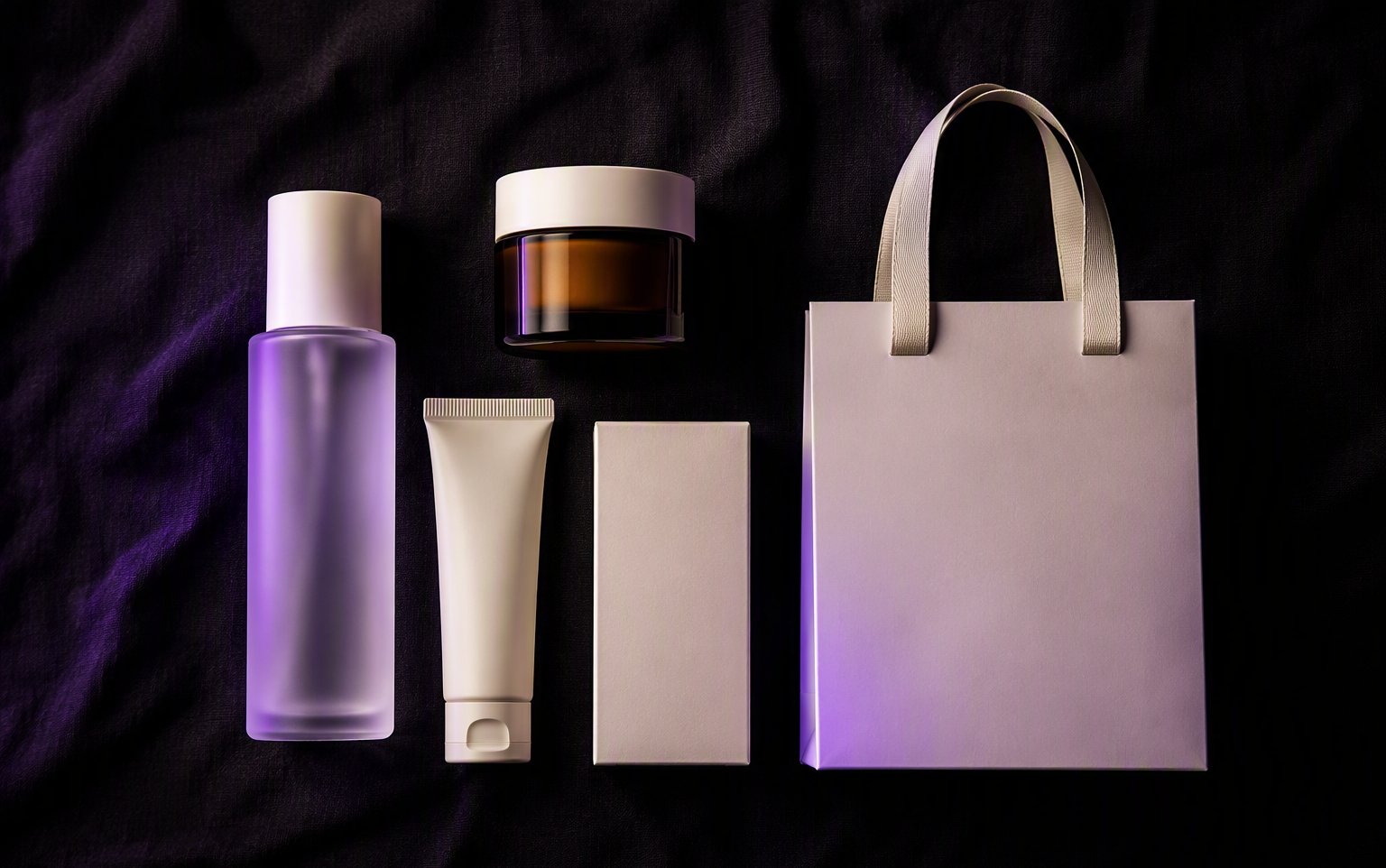 clean beauty launch brand kit flat-lay